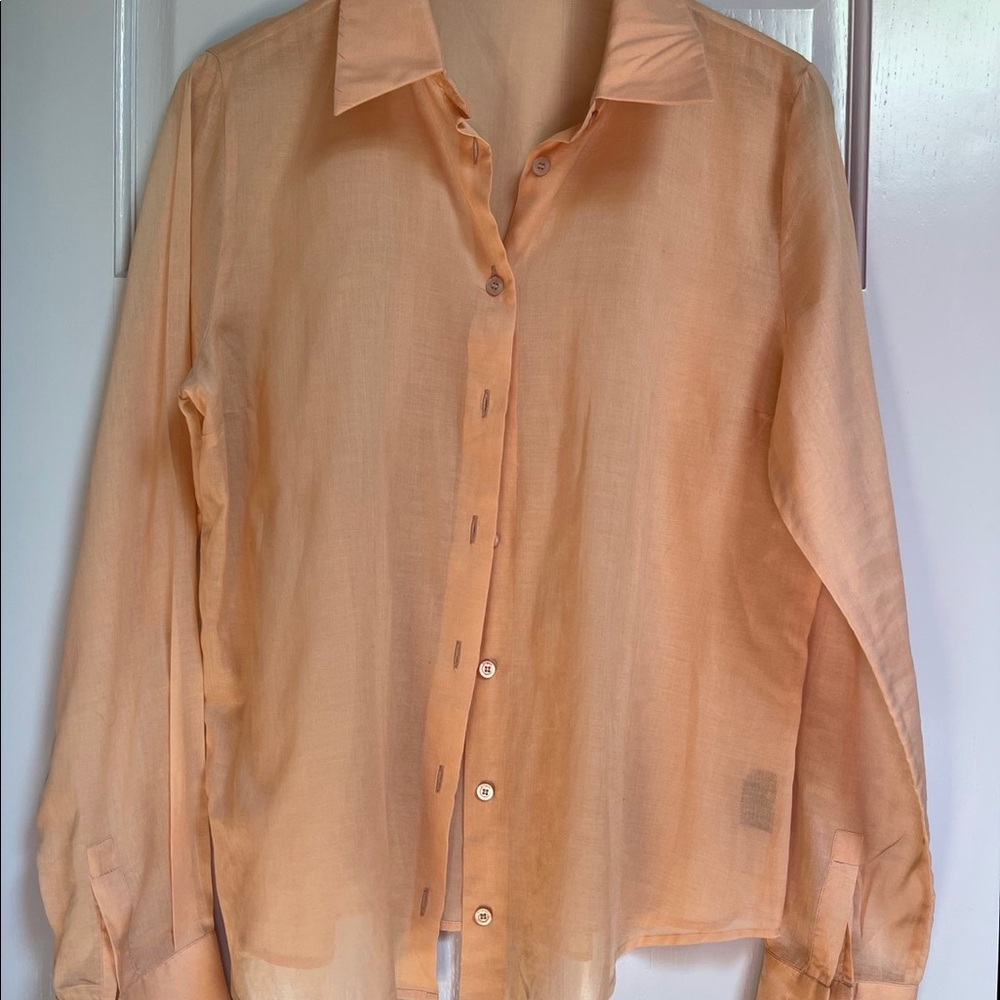 Salvatore Ferragamo Blouse in Peach Sz 48